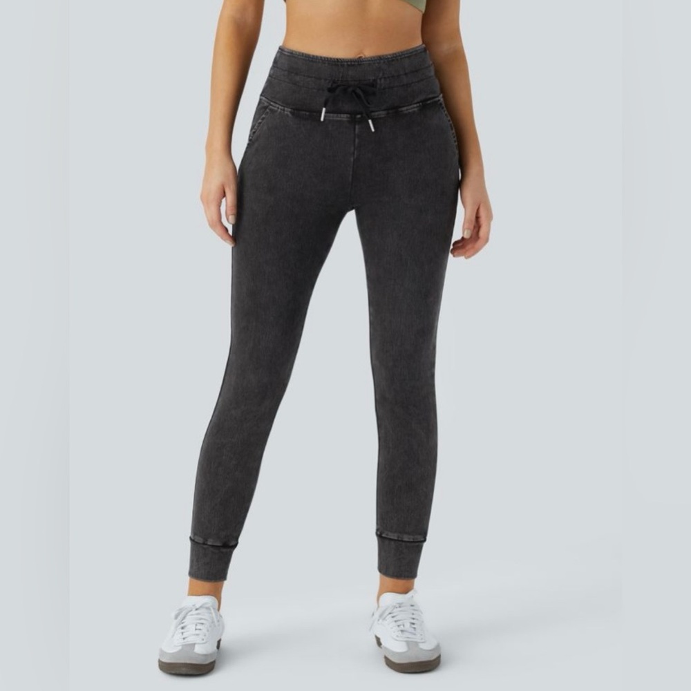 Halara Flex™ High Waisted Drawstring Pocket Washed Casual Jeans